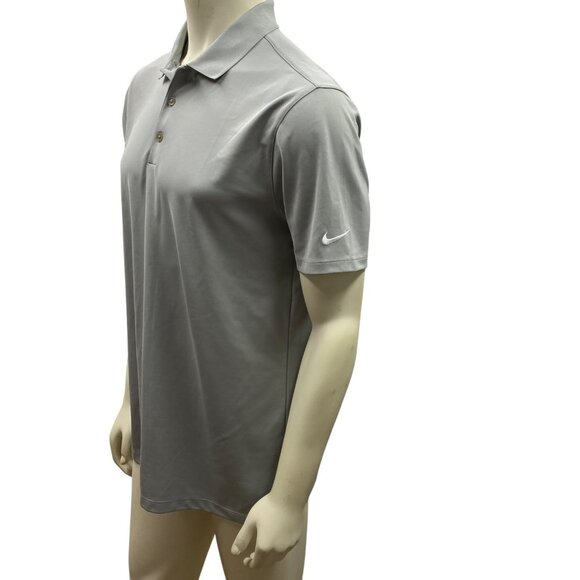 Nike Mens Dri-Fit Polo Shirt Gray Short Sleeve Performance Golf Top‎ Size L - Picture 5 of 16